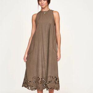 Mirth Cutwork Dress in Branch